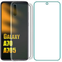 Комплект Чехол и Защитное Стекло Samsung Galaxy A70 A705 (Самсунг Галакси А70)