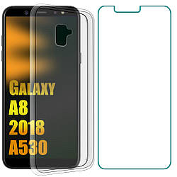 Комплект Чохол і Захисне Скло Samsung Galaxy A8 2018 A530 (Самсунг А8 18 А530)