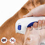 Гребінь анти-блоха електрична щітка для тварин з функцією знищення бліх Flea Doctor щітка, фото 4