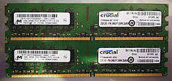 Комплект на 4 GB (2x2GB) DDR2 1066MHz Crucial/Micron PC2 8500U CL7 RAM (Intel/AMD) Оперативна пам'ять