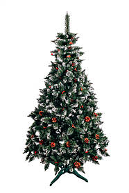 Ялинка штучна (Ялинка від Білки) Різдвяна з шишкою і калиною червона 2.5 м (ЕНЭШК-250)