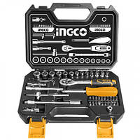 Набір 45 пр. +БЕЗКОШТОВНА ДОСТАВКА! Набір інструментів INGCO INDUSTRIAL 1/4" HKTS14451