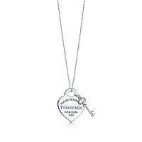 Серебряная подвеска Heart Tag with Key Pendant Tiffany & Co