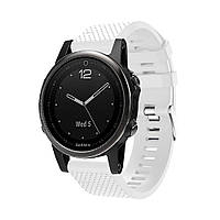 Силіконовий ремінець для годинника Garmin Fenix 5S, Fenix 5S Plus. білий силікон CC1771-15