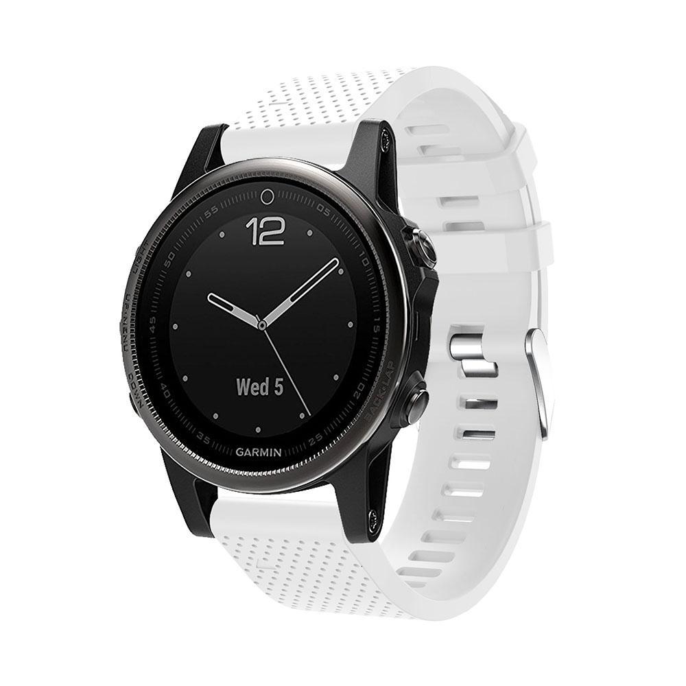 Силіконовий ремінець для годинника Garmin Fenix 5S, Fenix 5S Plus. білий силікон AL1771-15
