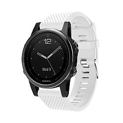 Силіконовий ремінець для годинника Garmin Fenix 5S, Fenix 5S Plus. білий силікон AL1771-15