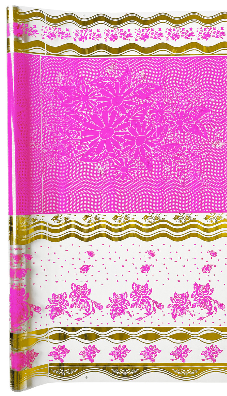 Тонована плівка "Квіти" світло-рожева (60 см х 9 м; 180 г), фото 1