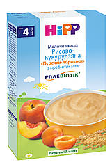 Каша молочна рисово-кукурудзяна з "Персик-абрикос" з пребіотиками Hipp, 200г