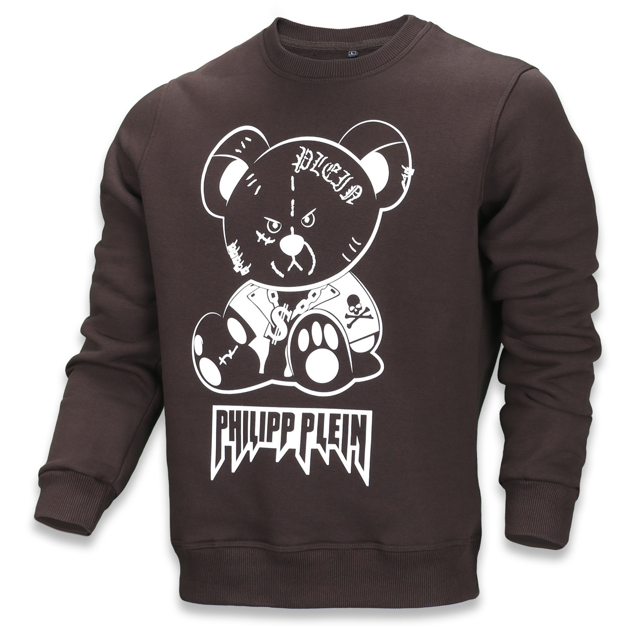 Світшот осінь-зима чоловічий коричневий PHILIPP PLEIN Ведмедик $ BRN S (Р) 20-506-003