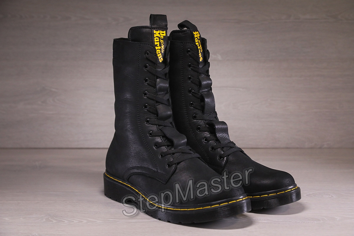 Чоловічі шкіряні черевики, берці Dr. Martens Jadon — Black