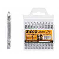 Набір двосторонніх бітів PH2+SL6 10 шт INGCO SDB21HL133 INDUSTRIAL