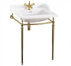 Раковина в ретро стилі + золота консоль 650x575 Burlington Edwardian B15