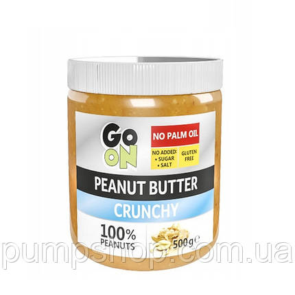 Арахісова паста Go On Nutrition Peanut butter 500 г хрустка (уцінка), фото 2