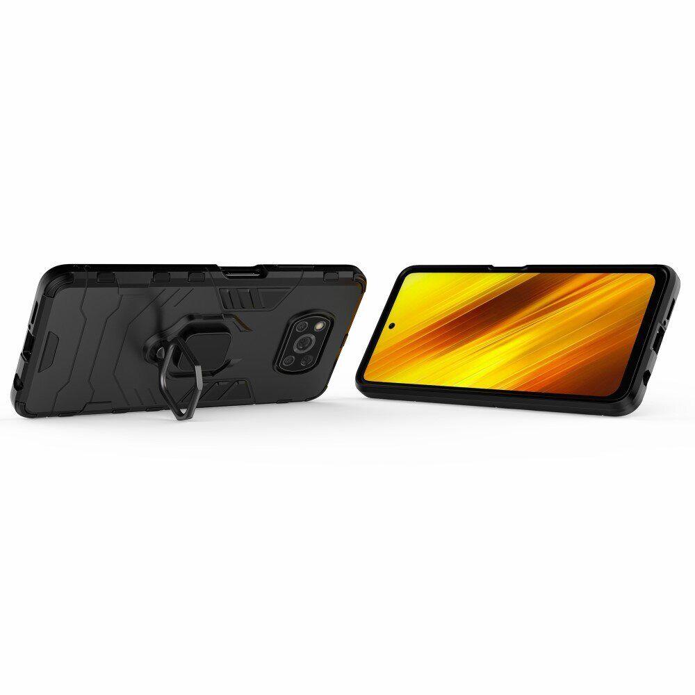 Защитный чехол Deexe Hybrid Case для Xiaomi Poco X3 / Poco X3 Pro - Black - фото 3 - id-p1280615855
