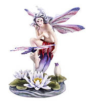 Статуэтка сувенирная интерьерная на подарок Юная бабочка на листке Veronese полистоун