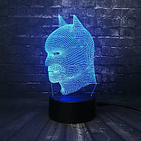 3D світильник з пультом і акумулятором 3D Lamp Бетмен (LP-2801)