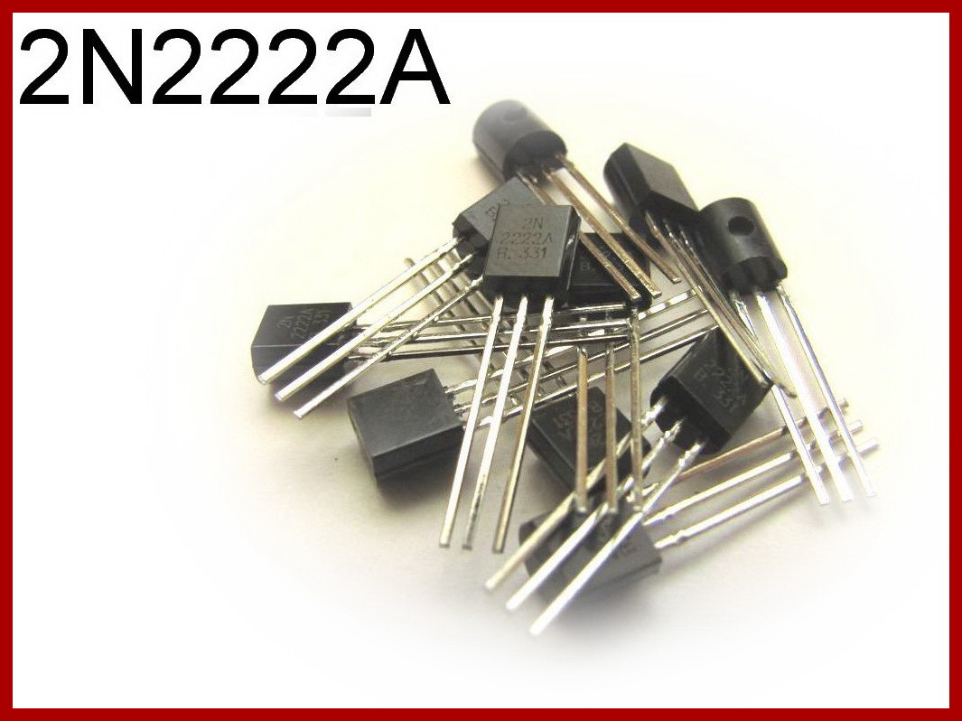 2N222A, транзистор n-p-n.