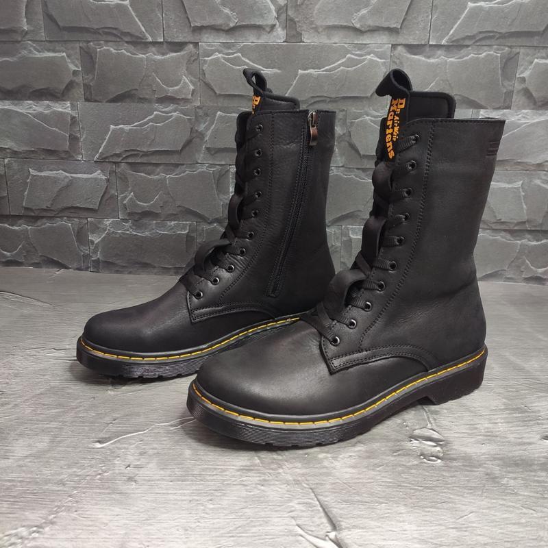 Чоловічі шкіряні черевики, берці Dr. Martens Jadon — Black