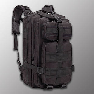 🔥 Тактичний рюкзак, військовий "Mountain - 25 pack" (чорний) на 25 літрів, армійський, EDC