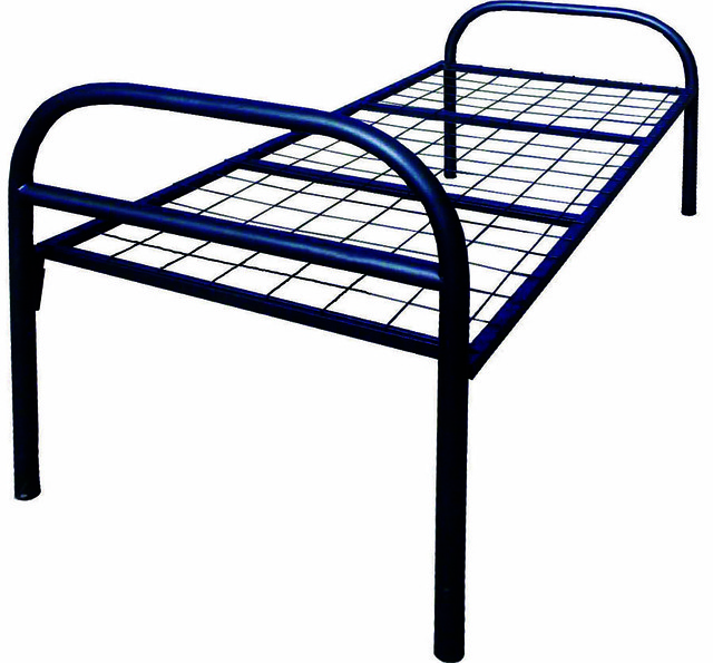 Кровать металлическая односпальная для общежитий. Основание, каркас одноярусной кровати с сеткой - фото 1 - id-p15543165