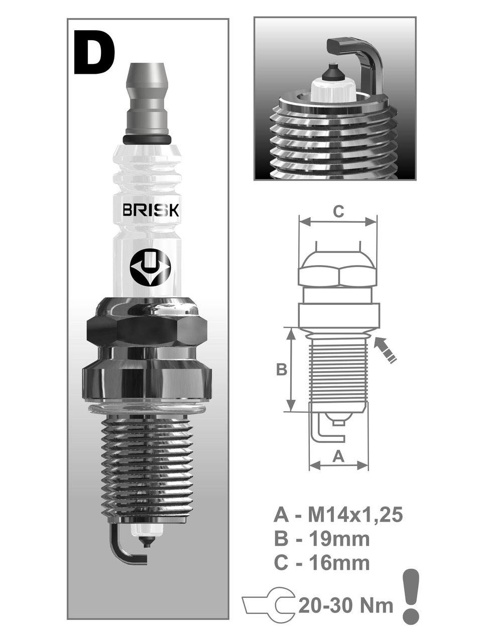 Свічки запалювання Brisk A-Line 1 (LR15TCY) Audi, VW, Citroen комплект