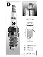 Свечи зажигания Brisk A-Line 17 (D15YCY) Citroen, Peugeot, Skoda