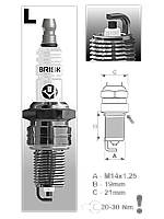 Свечи зажигания Brisk A-Line 14 (DR15YCY-1) Lanos 1.6 501