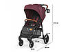 Прогулянкова коляска Kinderkraft Grande 2020 Burgundy, фото 3