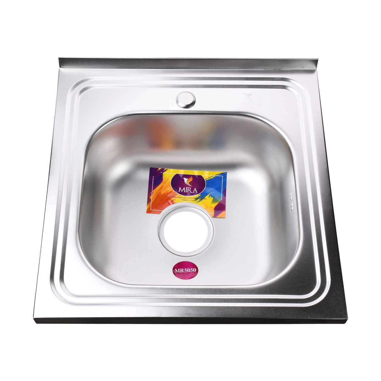 Мийка кухонна Mira MR 5050 E Satin накладна., фото 1