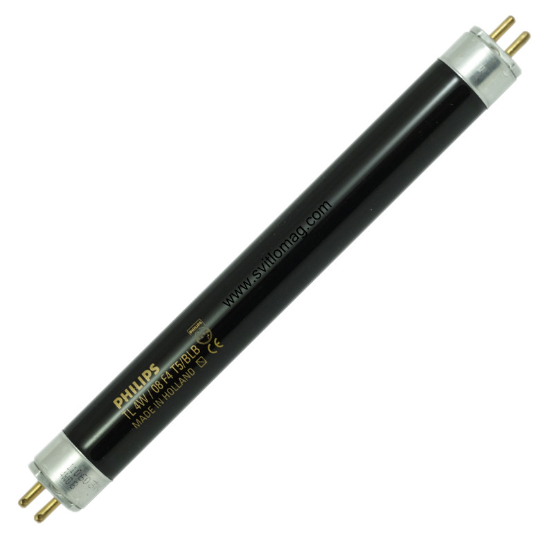 Лампа люмінесцентна ультрафіолетова TL 4w/08 F4 T5/BLB PHILIPS G5d