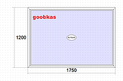 Пластикові вікна Goobkas в будинок 1800 x 1750 мм (58 мм), Білий