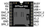 Модуль плеер MP3 DFPlayer mini (micro SD Card, Arduino) [#A-11], фото 5