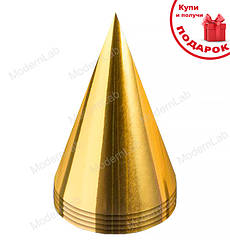 Паперові ковпачки "Gold" 15 см, набір 5 шт, картон високої якості