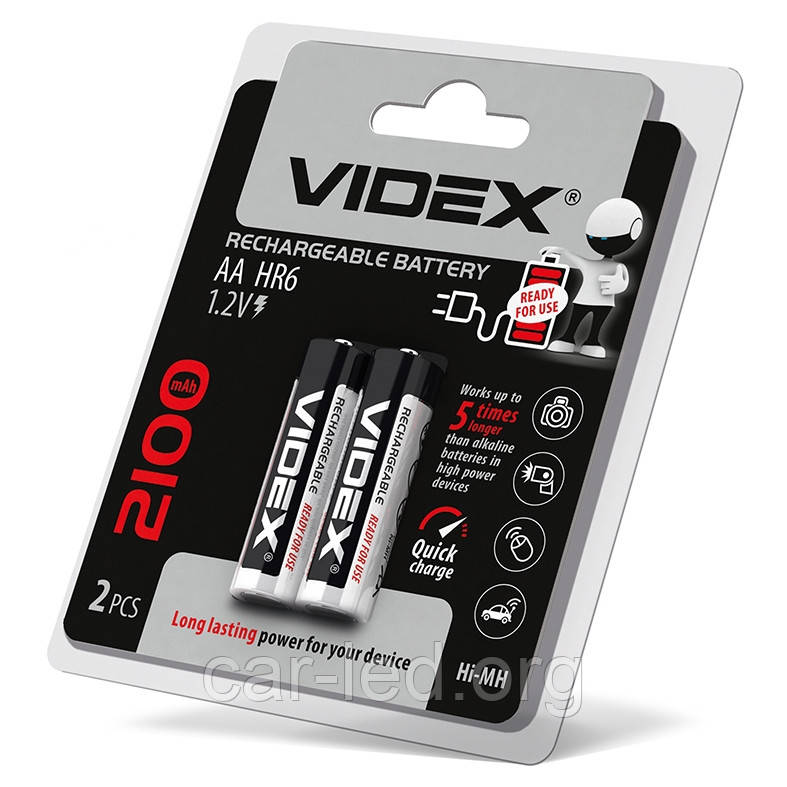 Акумулятор Videx HR6/AA 2100mAh (Ціна вказана за 1 шт,), фото 1