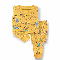 Детская пижама для мальчика рост 90 арт. 721 песочные динозавры