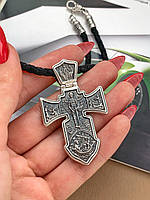 Серебряный крест Акимовский "Распятие Ангел Хранитель" 22,9 грамм. Серебро 925 пробы.