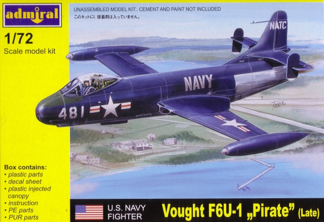 Пластикова модель 1/72 Admiral 7212 американський реактивний винищувач Vought F6U-1 "Pirate" Late