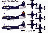 Пластикова модель 1/72 Admiral 7212 американський реактивний винищувач Vought F6U-1 "Pirate" Late, фото 3