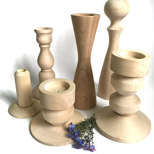 Підсвічники, заготовки дерев'яні.