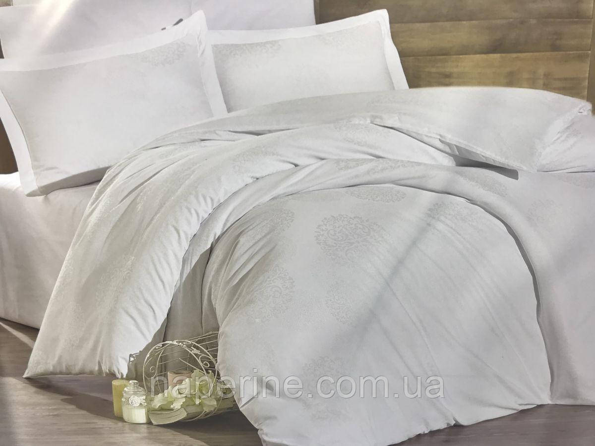 Жаккардовое постельное белье Nazenin евро размер Турция - фото 1 - id-p1293641346