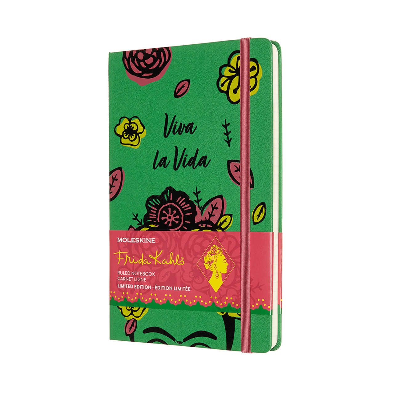 Блокнот Moleskine Limited Frida Kahlo середній 13х21 см в лінію Зелений (8056420853520)