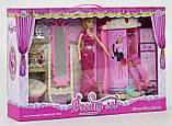 Меблі для Барбі шафа. столик, дзеркало в коробці, фото 4