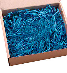 Наповнювач для подарункових коробок (50 г), папір високої якості, колір - синій