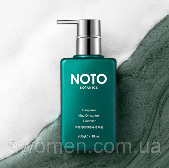 Уценка! Пінка для вмивання обличчя Noto Botanics Deep sea Mud Oil Control з морським брудом 200 g (м'ятна коробка)