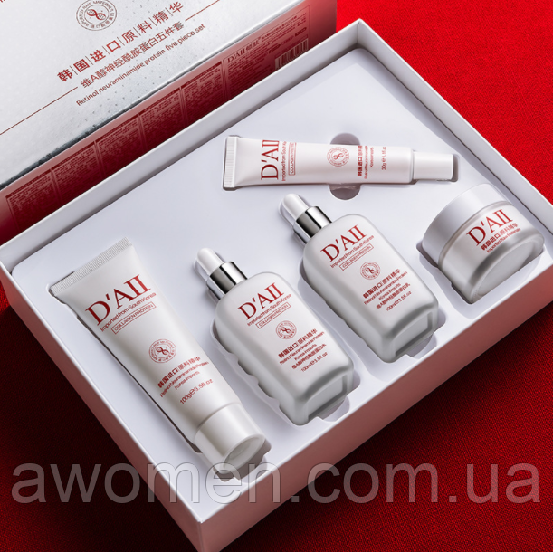 Набір для обличчя з п'яти засобів DAII Retinol Protein Set з ретинолом (вітаміном А)