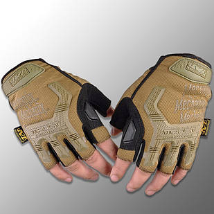 🔥 Рукавички безпалі "Mechanix. M-Pact" (койот) тактичні, військові, штурмові, нгу зсу