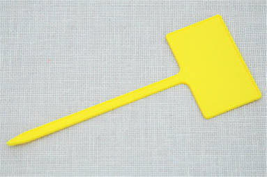 Табличка для рослин на ніжці АММА №3 жовта (5 x 3 см, ніжка 10 см)