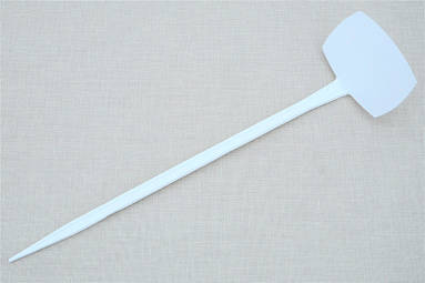 Табличка для рослин на ніжці АММА №5 біла (9,5 x 6 см, ніжка 35 см)