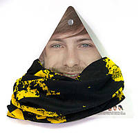 5000 Miles Бафф-бандана *Stalker* (желто-черный), всесезонный - используют, как многоразовую защитную маску.