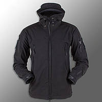 Куртка Soft Shell "ESDY 105" - Черная (непромокаемая куртка, тактическая, полицейская)